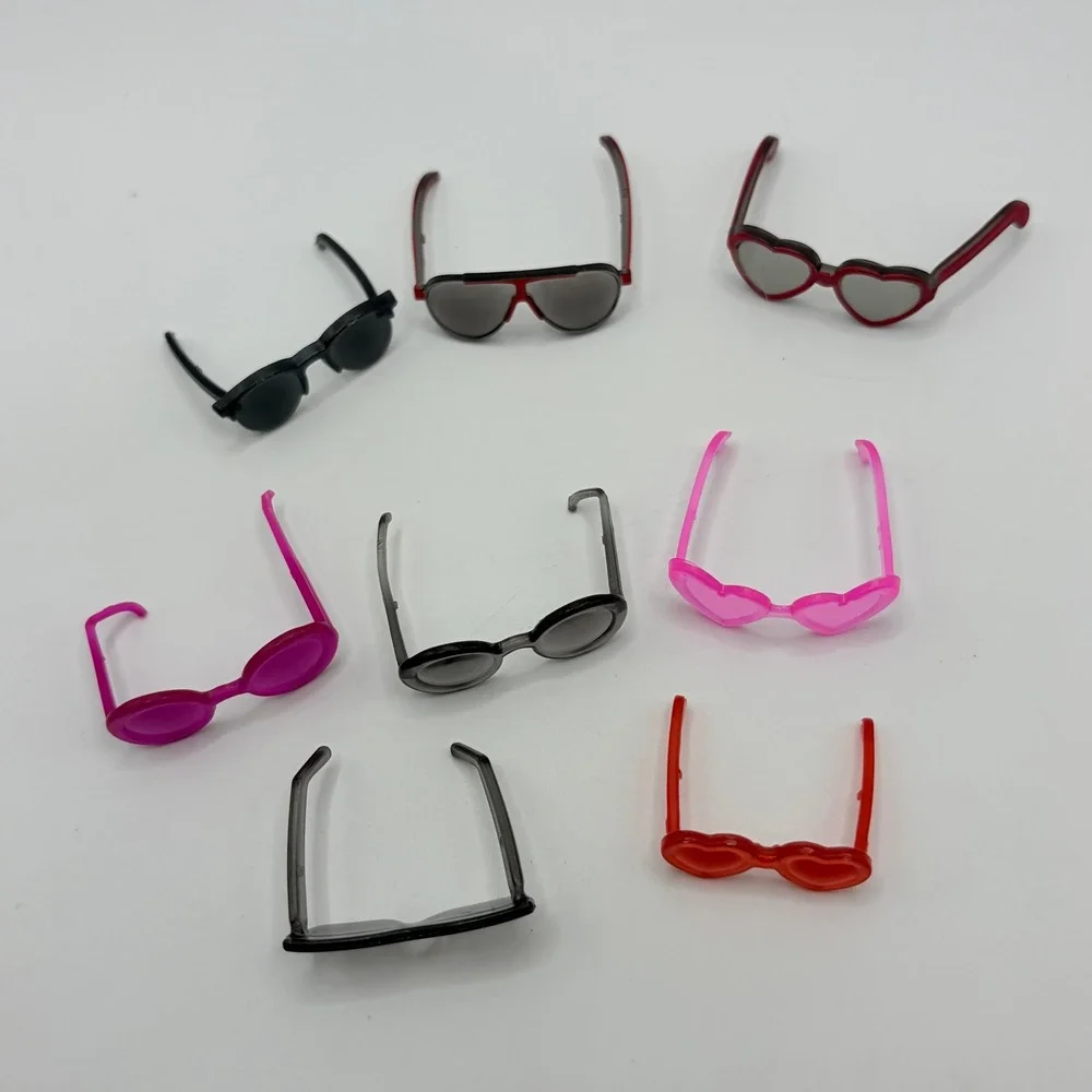 Barbie Doll Sunglasses Lot of 8 Heart Round Aviator Fashion Accessories Toy Pink
